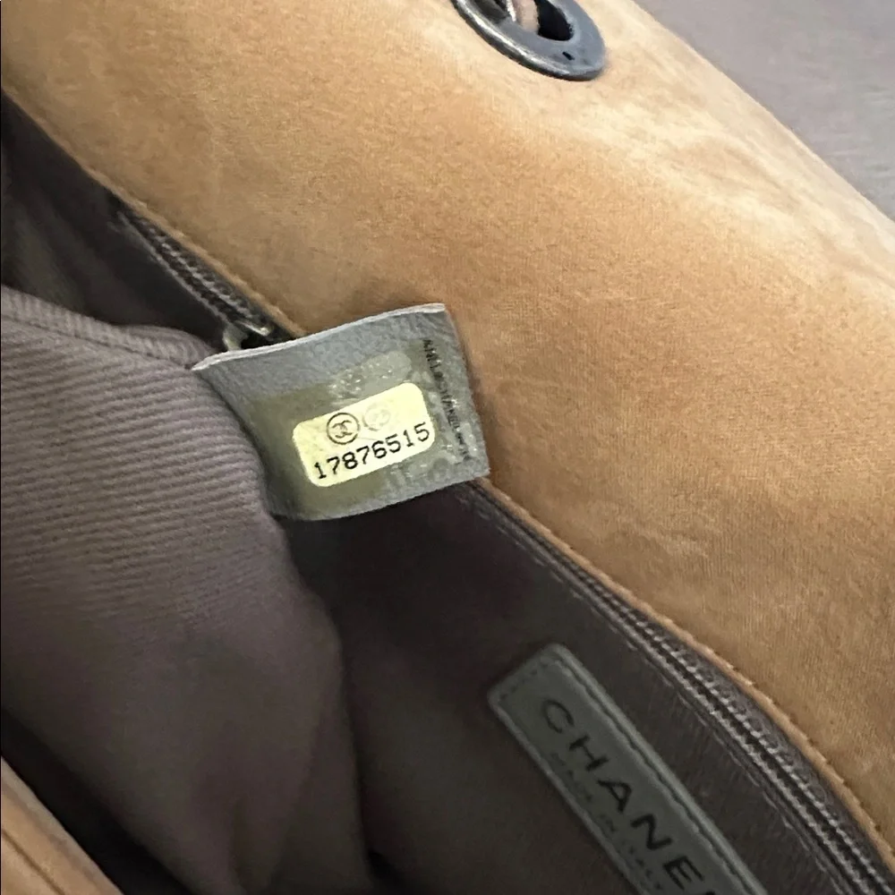 CHANEL Diamond Stitch Flap Leather Shoulder Bag in Tan with Silver Hardware